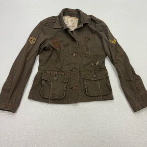 ChiQle Military Utility Denim Jacket – Size XL